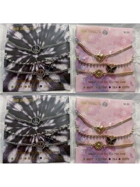 Mood Bracelets Lot of 4 Packs Gold and Silver